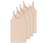 SCHIESSER Damen Trägertop, 4er Pack - Single Jersey, Serie 95/5, uni XXL Beige