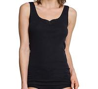 Schiesser Damen Stroptop (pakke med 2) Unterhemd, Schwarz (Schwarz 000), 38 EU