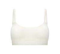Bustier SCHIESSER "Unique Cotton", Damen, Gr. 44, N-Gr, weiß (off, weiß), Obermaterial: 90% Baumwolle, 10% Elasthan, unifarben, BHs, mit herausnehmbaren Pads, ohne Bügel (63407303-44) off, weiß