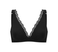 Soft-BH gemoldet ohne Bügel Spitze schwarz - Unique Cotton 75A