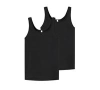 Schiesser Damen Unterhemd 2-Pack Trägertop - Unique Micro - schwarz - Größe 40