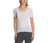 Schiesser Damen Shirt Luxury – 1/2‑Arm, 100% Baumwolle, Rundhals – Weiß Größe 40