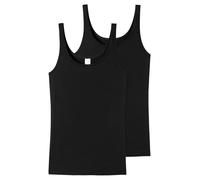 Schiesser Trägertops Modal Essentials – 2er-Pack Schwarz Damen Größe 46