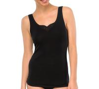 Schiesser Damen Trägertop Cotton Essentials 2er Pack Schwarz Größe 44