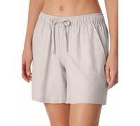 Schiesser Damen Webhose kurz Leinen-Mix + Relax Pyjamaunterteil, Off-White_182592, 38