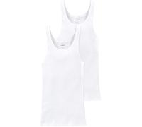 Schiesser Doppelripp Herren-Unterhemd Cotton Essentials im 2er-Pack 8 weiß