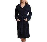 Schiesser Essentials Bathrobe With Hood Marine Baumwolle Small Damen