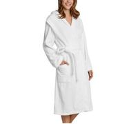 Schiesser Essentials Bathrobe With Hood Weiß Baumwolle Small Damen