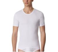 Schiesser Essentials Double Rib T-Shirt Weiß Baumwolle Medium Herren