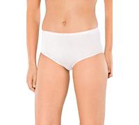 Schiesser Damen Slip Cotton Essentials 3er-Pack Weiß Größe 46