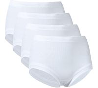 Schiesser Feinripp Damen-Taillenslip im 4er-Pack kochfest weiss 48