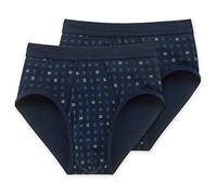 Schiesser Herren Sportslip (2er Pack) Slip, Blau (815-navy), L EU