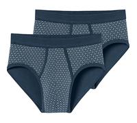 Schiesser Herren 2 Pack Sportslip mit Eingriff-Classic Slip, Indigo_172691, 10 (2er Pack)