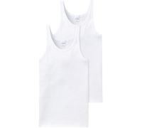 Schiesser Herren Unterhemden - 2er-Pack Essentials Feinripp weiss Gr. 8