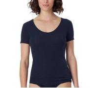 Schiesser Fine Rib T-shirt Dunkelblau Baumwolle 3XL Damen