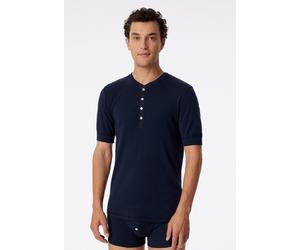 Schiesser Freizeit Tshirt Revival Karl-Heinz Kurzarm dunkelblau Herren, Größe 6