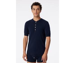 Schiesser Freizeit Tshirt Revival Karl-Heinz Kurzarm dunkelblau Herren, Größe 7