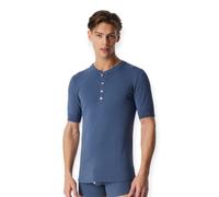 Schiesser Freizeit Tshirt Revival Karl-Heinz Kurzarm faded denimblau Herren, Größe 8