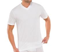 Schiesser Halbarm American T-Shirt V-Ausschnitt Doppelpack weiß