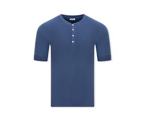 SCHIESSER - Henley 1/2 - Karl-Heinz faded denim - Gr. - 6