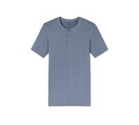 Henley-Shirt kurzarm Knopfleiste blaugrau - Rib Essentials 8
