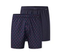 Schiesser 2-er Set Boxershorts Dunkelblau & Gemustert