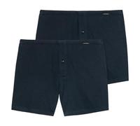 Schiesser Herren 2 Pack Boxershorts Baumwolle Jersey weich Multipack - Jerseyboxer, dunkelblau_174002, 10/ 4XL