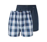 Schiesser Boxershorts Herren Baumwolle blau gemustert, 7 (XL)
