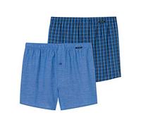 Schiesser Herren 2 PACK Boxershorts Baumwolle Web Multipack - Webboxer, royal_168445, 4/ S