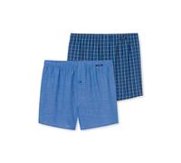 Schiesser Herren Web-Boxershorts Webboxer Baumwolle Blau 4XL