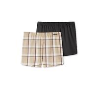 Schiesser Herren 2 Pack Boxershorts Baumwolle Web Multipack - Webboxer, Sortiert 1_180202, 10/ 4XL