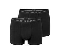 Boxershorts SCHIESSER "Cotton Flex", Herren, Gr. 8, 000, schwarz, Single Jersey, Obermaterial: 85% Baumwolle, 10% Polyamid, 5% Elasthan, körpernah, Unterhosen, Baumwollmischung, ohne störende Seitennä