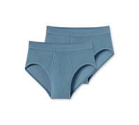 Schiesser Herren 2 Pack Sportslip mit Eingriff-Classic Slip, atlantikblau_172691, L