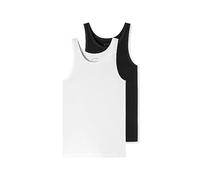 Schiesser Herren 2 Pack Unterhemd ohne Arm - 95/5 Organic