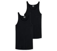 Schiesser Herren 2 Pack Unterhemd ohne Arm - Original Feinripp