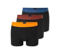 Boxershorts SCHIESSER "Boxershort 3PACK Shorts 3er Pack", Herren, Gr. 3XL, bunt (schwarz, rot, orange), Obermaterial: 95% Baumwolle CO. 5% Elasthan EL., Unterhosen (25249250-XXXL) schwarz, rot, orange