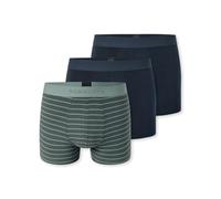 Schiesser Unterwäsche Boxershorts 95/5 Webgummibund 910 dunkelblau/mineral gestreift Herren - 3 Stück, Größe 7