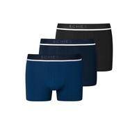 Schiesser Unterwäsche Boxershorts 95/5 Webgummibund blau/schwarz Herren - 3 Stück, Größe 10