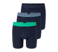 Schiesser Herren 3 Pack Boxershorts enganliegend mit längerem Bein Bio Baumwolle Multipack - 95/5