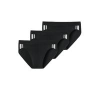 Schiesser Herrenslips Rio – Organic Cotton Streifen – 95/5 – 3er-Pack Schwarz