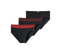 SCHIESSER Slip mit elastischem Logo-Bund im 3er-Pack in Black, Größe XXL