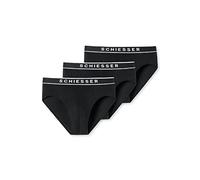 Schiesser Herren 3 Pack Slips Bio Baumwolle Multipack - 95/5 Organic, schwarz_179570, 6/ L