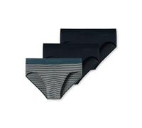 Schiesser Rio-Slips 3er-Pack Organic Cotton Webgummibund uni/gestreift -5/5 für Herren 9