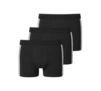 Boxer SCHIESSER "95/5", Herren, Gr. 8, blau (803, dunkelblau), Single Jersey, Obermaterial: 95% Baumwolle, 5% Elasthan, unifarben, eng, Unterhosen, mit softem, tonalem Bund, kontraststarke Seitenstrei