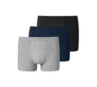 Schiesser Unterwäsche Boxershorts 95/5 Organic Cotton mehrfarbig blau/grau/schwarz Herren - 3 Stück, Größe 4
