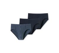 Schiesser Supermini 3er-Pack Organic Cotton uni/geringelt mehrfarbig - 95/5 für Herren 10