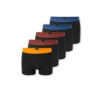 Schiesser 5-er Set Trunks Schwarz mit mehrfarbigen Webbund