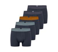 SCHIESSER Herren Boxershorts, 5er Pack - Serie "95/5", Unterhose, Logobund Dunkelblau/Hellblau/Hellbraun 3XL