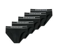 SCHIESSER Herren Slips, 5er Pack - Serie "95/5", Rio-Slips, Logobund Schwarz XL