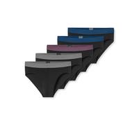 Rioslip SCHIESSER "95/5 Multipacks", Herren, Gr. 5, sortiert 11, Single Jersey, Obermaterial: 95% Baumwolle, 5% Elasthan, körpernah, Unterhosen, ohne Eingriff, Logobund (40102666-5) sortiert 11
